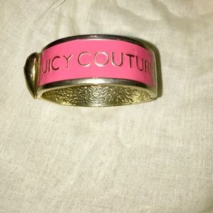 JUICY COUTURE HOT PINK THICK BANGLE BAND BRACELET